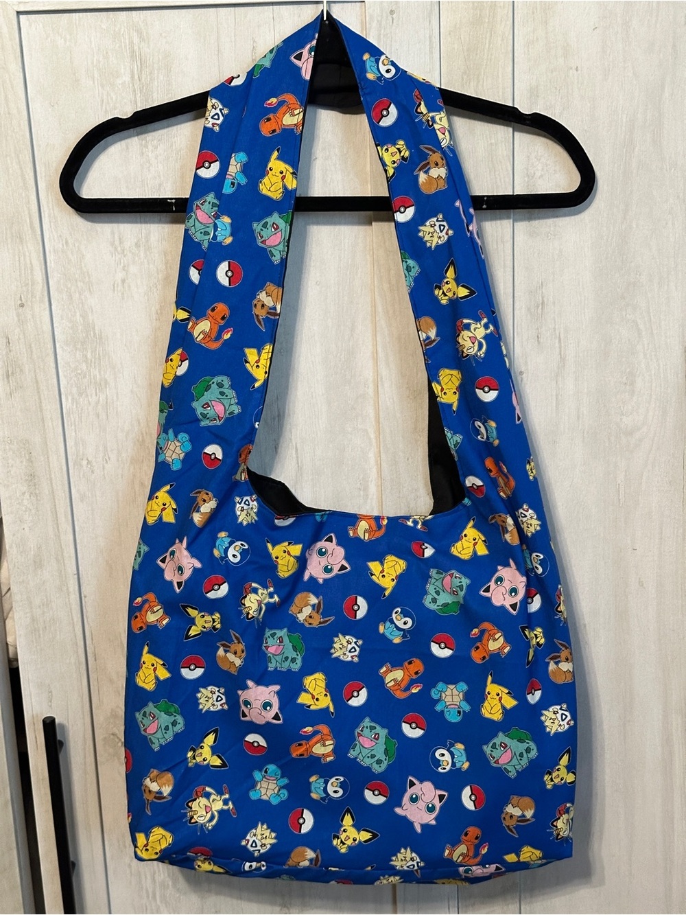 Pokémon Go Blue Characters Collage Medium Size Shoulder Strap Handmade Tote Bag